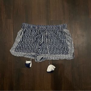 Vineyard Vines Nautical Print Tassel Drawstring Shorts Navy XXS